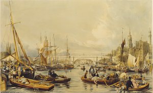 يبحث التجمع نحو جسر لندن بواسطة وليام باروت